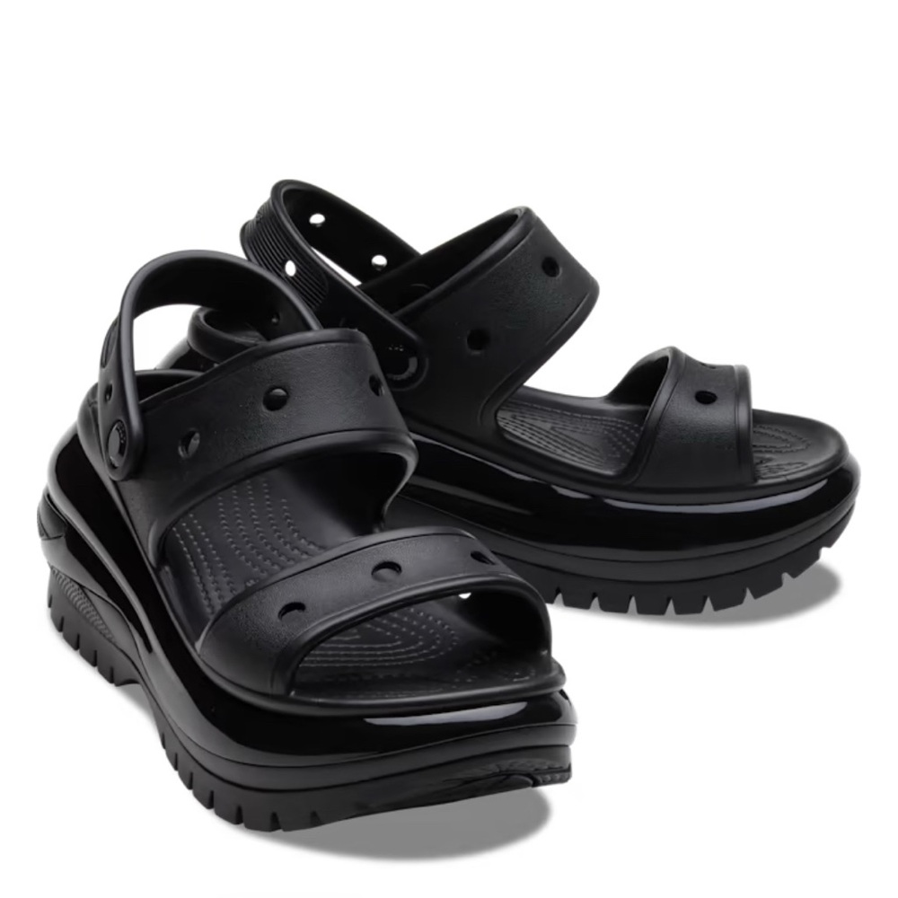 Stylish Black Platform Sandals